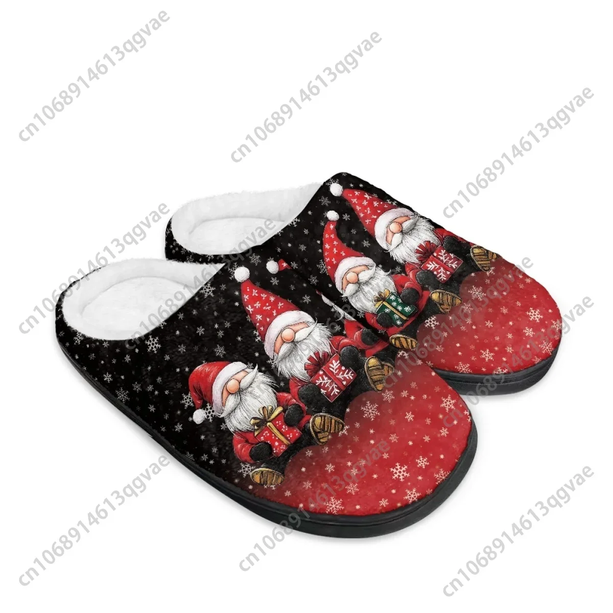 Merry Christmas Pink Cartoon Cute Snowman Happy Home Cotton Slippers Mens Womens Teenager Plush Bedroom Keep Warm Custom Slipper