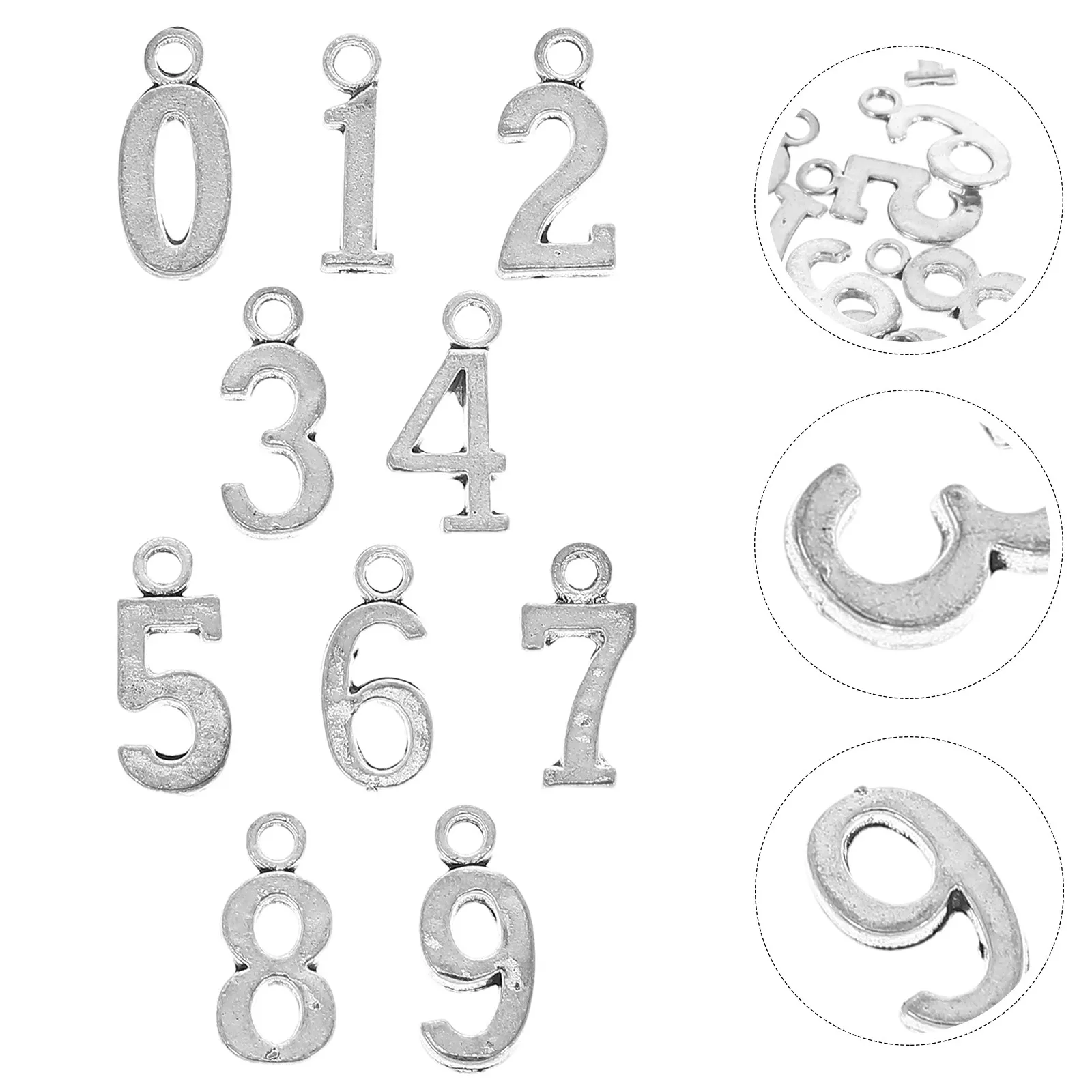 

Набор из 50 шармов-цифр (0-9), не выцветающие, без запаха, для рукоделия: подвески для браслетов, ожерелий, брелоков, ремонта ювелирных изделий, творчества