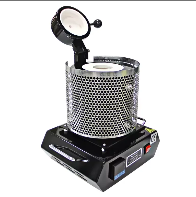 

Mini Electric Gold Silver Melting Portable Furnace Pure Graphite Crucible 1kg Capacity 1750W Power 220V/110V 1150C