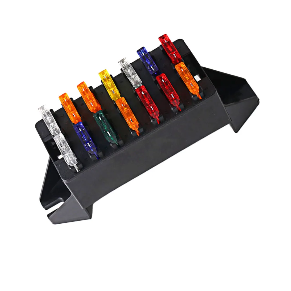 

Auto Fuse Modification Seat Double Row Holder Car Accessories Flame Retardant Plastic Base Suitable Trucks RVs