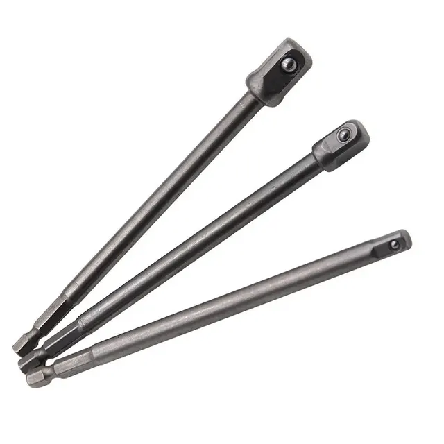 3 szt. Adapter 150 mm Śruba elektryczna 1/2 Sterownik z łbem kwadratowym 3/8 Sześciokątny 1/4 Rozszerzony adapter Zestaw akcesoriów narzędziowych