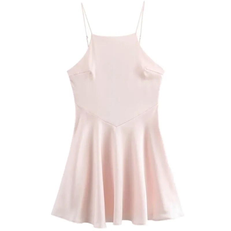 Ele ort Silk Satin ter Dr Faionable Summer New Arrival Women's Dr Sli Quali Fabric Casual Scene. ผ้าไหมซาติน