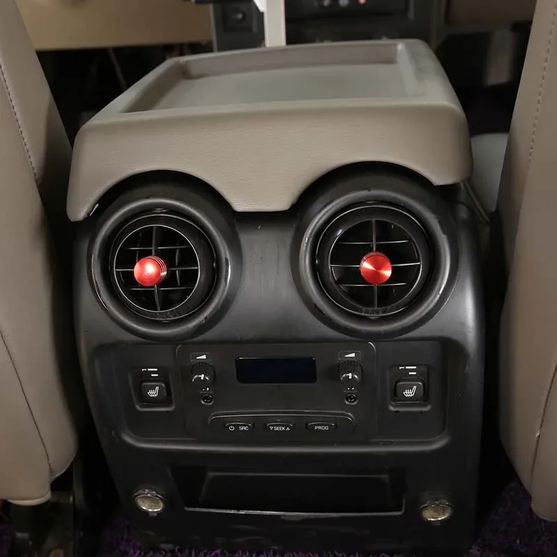 

6 шт. накладок на регулировочные стержни кондиционера из алюминиевого сплава (красные/серебристые) для Hummer H2 2003-2007, аксессуары для интерьера автомобиля