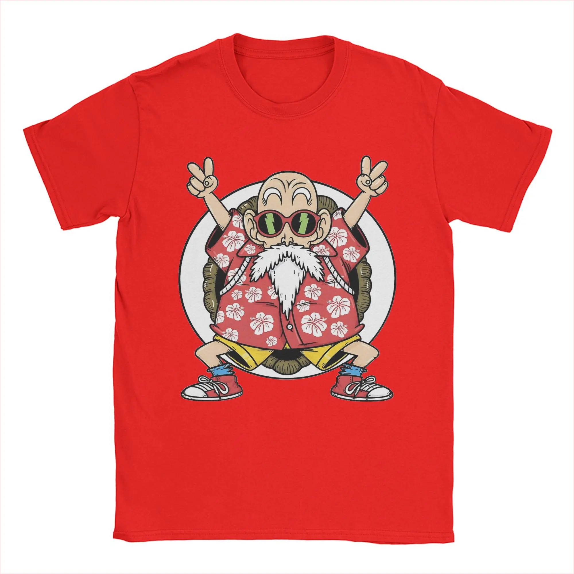 2026 Summer Dragon Ball T-Shirt 100% Cotton Master Roshi Oversized Loose Breathable Gym Streetwear Unisex Tee for Adults Kids view 4