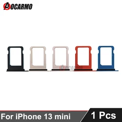 Aorcarmo For iPhone 13 mini 13mini SIM Card Tray Holder Slot Black Silver Pink Red Blue Green Replacement Parts