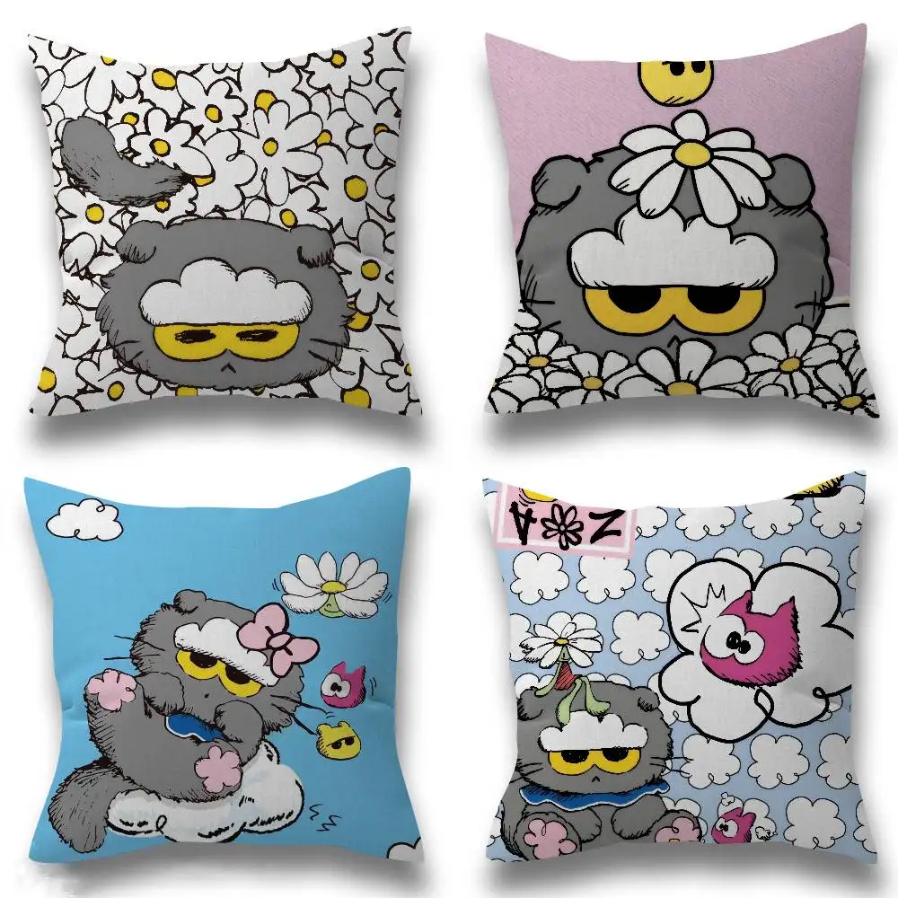 Kissenbezug, Kissenhülle, Polsterung, Sofa, Dekokissen, Heimdekoration, Kissenbezug, Cloud Cat Z-ZOA CARTOON