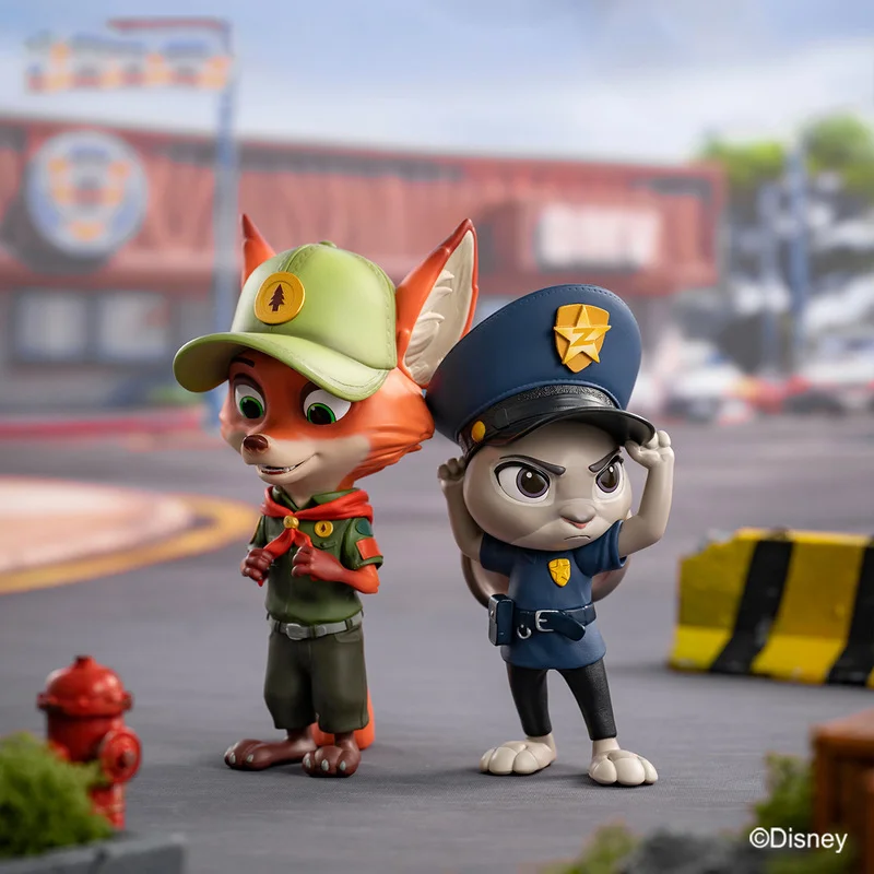 Disney Zootopia Nick Judy Character Cartoon Trendy Clothing Decoration Handmade Desktop Decoration Model Toy Children'S Day Gift