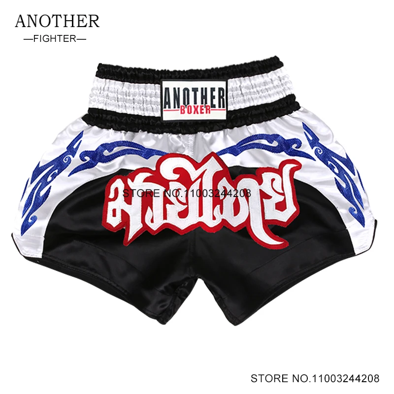 

Muay Thai Shorts Embroidery Kickboxing Fight Grappling Pants Boxing Shorts Men Child Women Martial Arts MMA Training Clothing