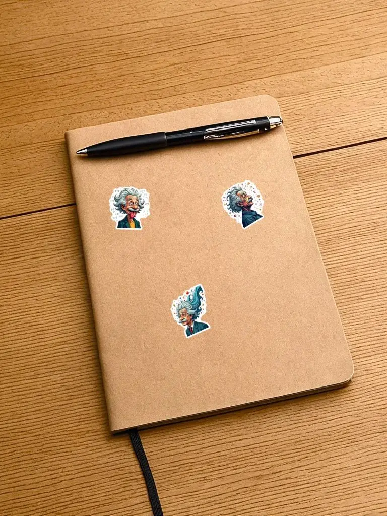 50-100 pièces Einstein Science autocollants en vinyle autocollant étanche pour bouteille d'eau ordinateur portable téléphone planificateur Skateboard fête faveur décor