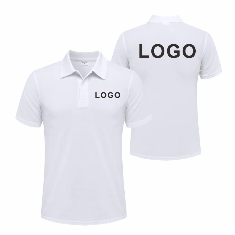Aangepast logo Ademend poloshirt Casual bedrijfsgroep Kleding Revers Poloshirts met korte mouwen Werkkleding Printborduurwerk