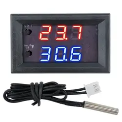 Digital LED DC 12V Electronic Temperature Controller Programmable NTC Waterproof Sensor W2809