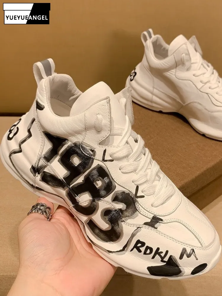 

Retro Mens Height Increase Fashion Casual Shoes Cross Tied Round Toe Hard-Wearing Versatile Footwear Spring Summer Male Shoe