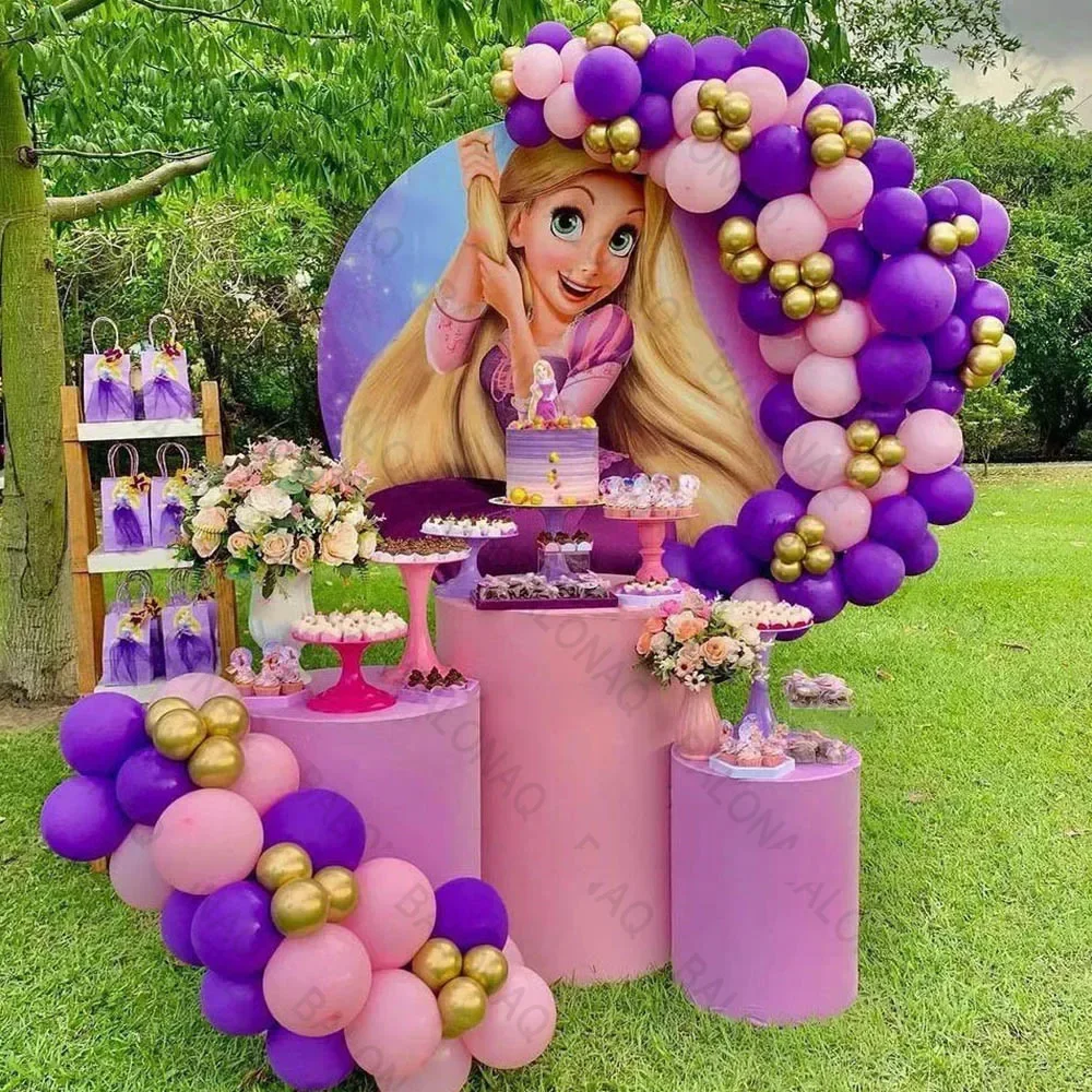 1Set Disney Rapunzel Princess Foil Balloon Happy Birthday Party Supplies Decoration Baby Shower Kid Faovr Tangled Ballon Globos