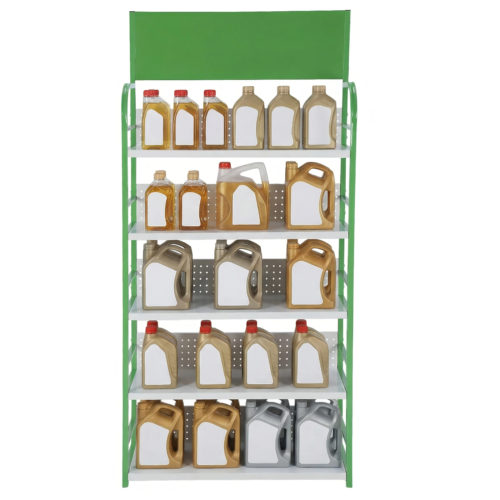 5 Tier Retail Snack Display Rack with Signboard Floor Standing Snack Candy Rack Display for Kitchen Office Living Room