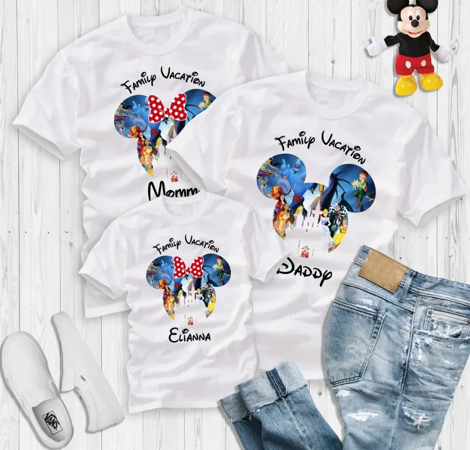 Di ney Trip 2023 Walt Matching Family Vacation With Custom Names T shirt