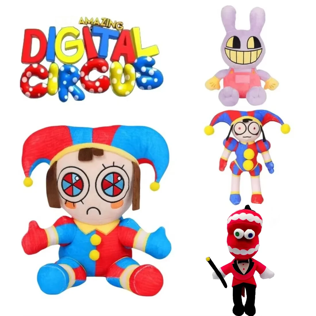 2026 New Amazing Digital Circus Pomni Plush Toys Anime Cut Caine Rabbit Clown Stuffed Animal Toys for Kids Christmas Gifts
