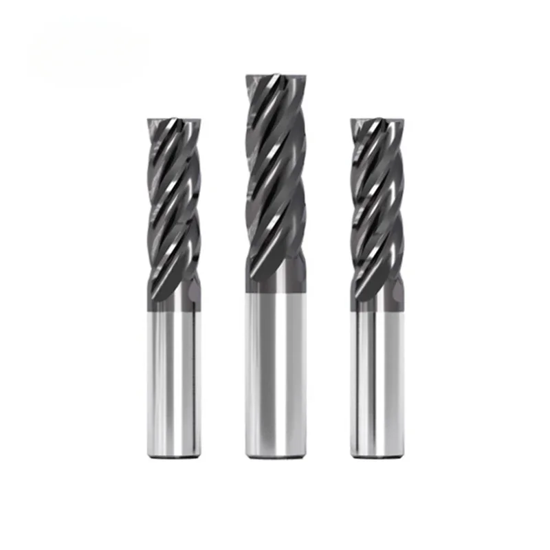 NEW 1pcs Hrc45 4 flute end mill 50L 75L 100L 1mm1.5mm 2mm 3mm 4mm 6mm CNC milling fixture cutter metall fixture milling machine