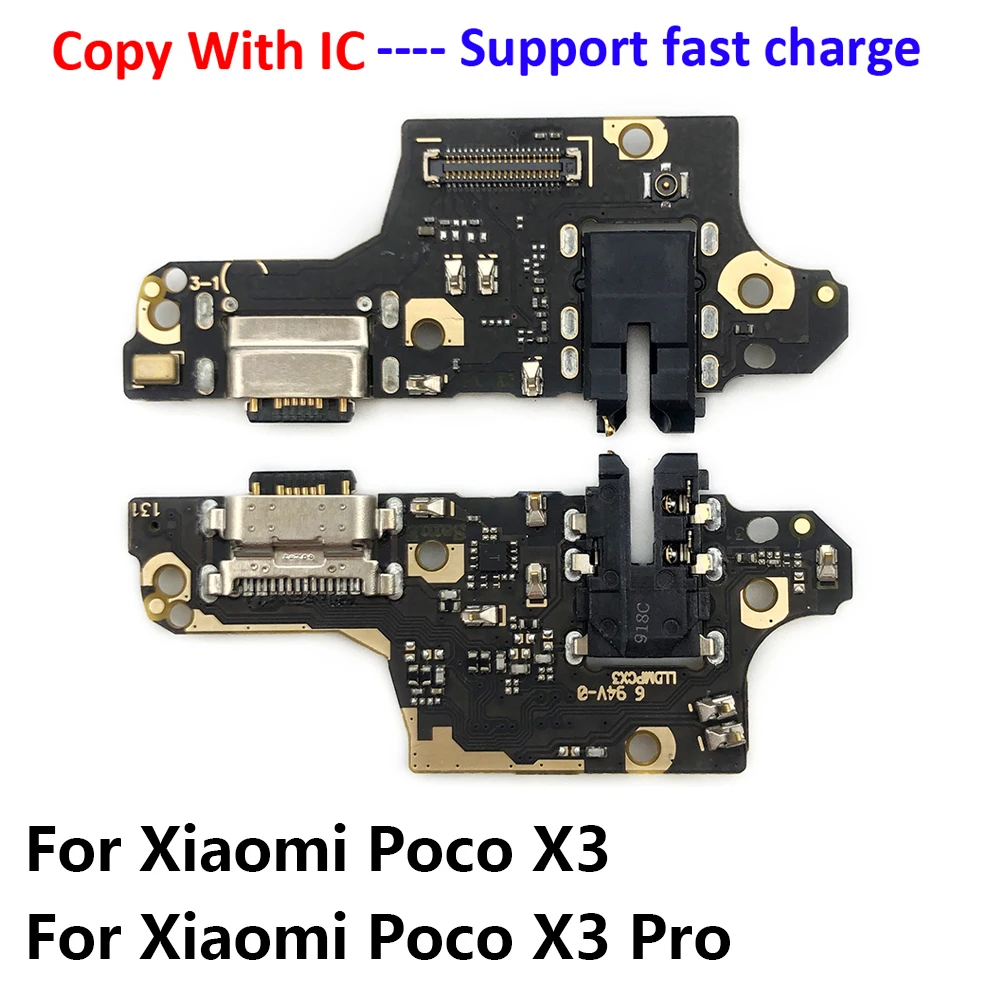 USB Charging Port Board Flex Cable Connector For Xiaomi Poco X3 M4 Pro M3 Redmi Note 7 8 8T 9S 9 10 10s 11 Pro 4G 5G Microphone