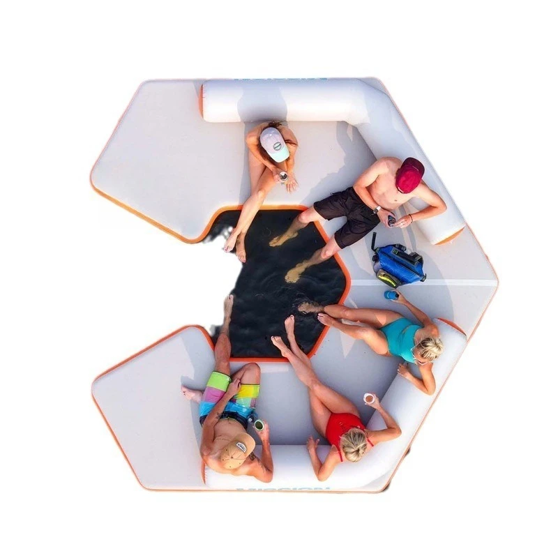 

Water Inflatable Row Floating Blanket Floating Pad Platform Island Fishing Outdoor Yacht Outdoor