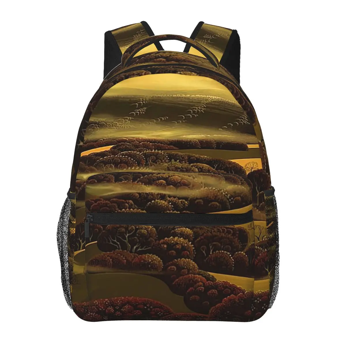 

Eyvind Earle - When The Fog Rolls Backpack Daypack Large Capacity Boys Girls BookBag School Bag Shoulder Bags for Men Women