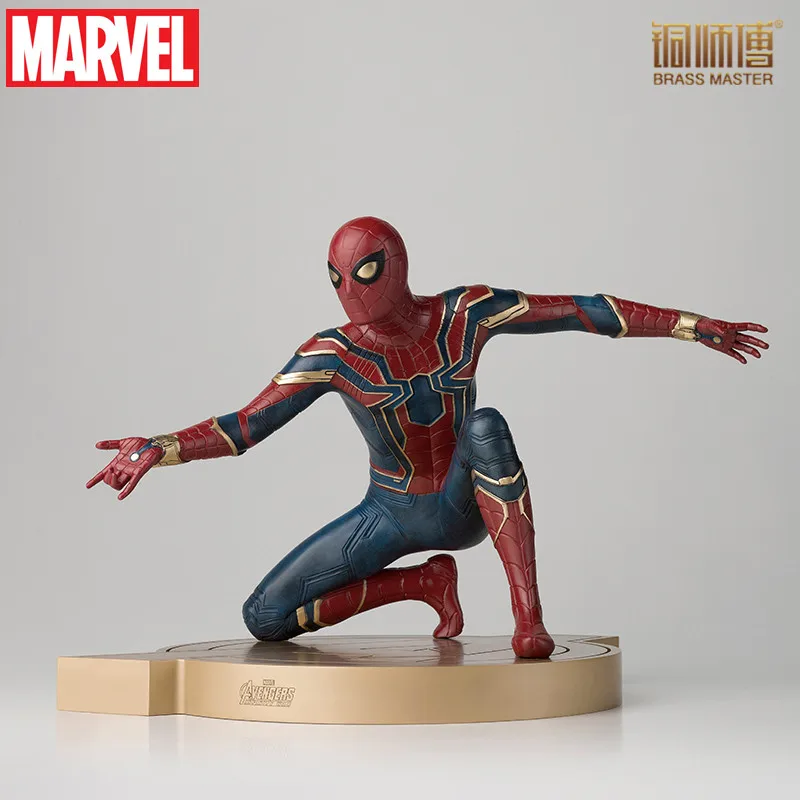 Marvel Spider Man Pure Copper Limited Edition Handmade Model Figures Art Gateway Cabinet Decoration Cartoon Furnishing Articles