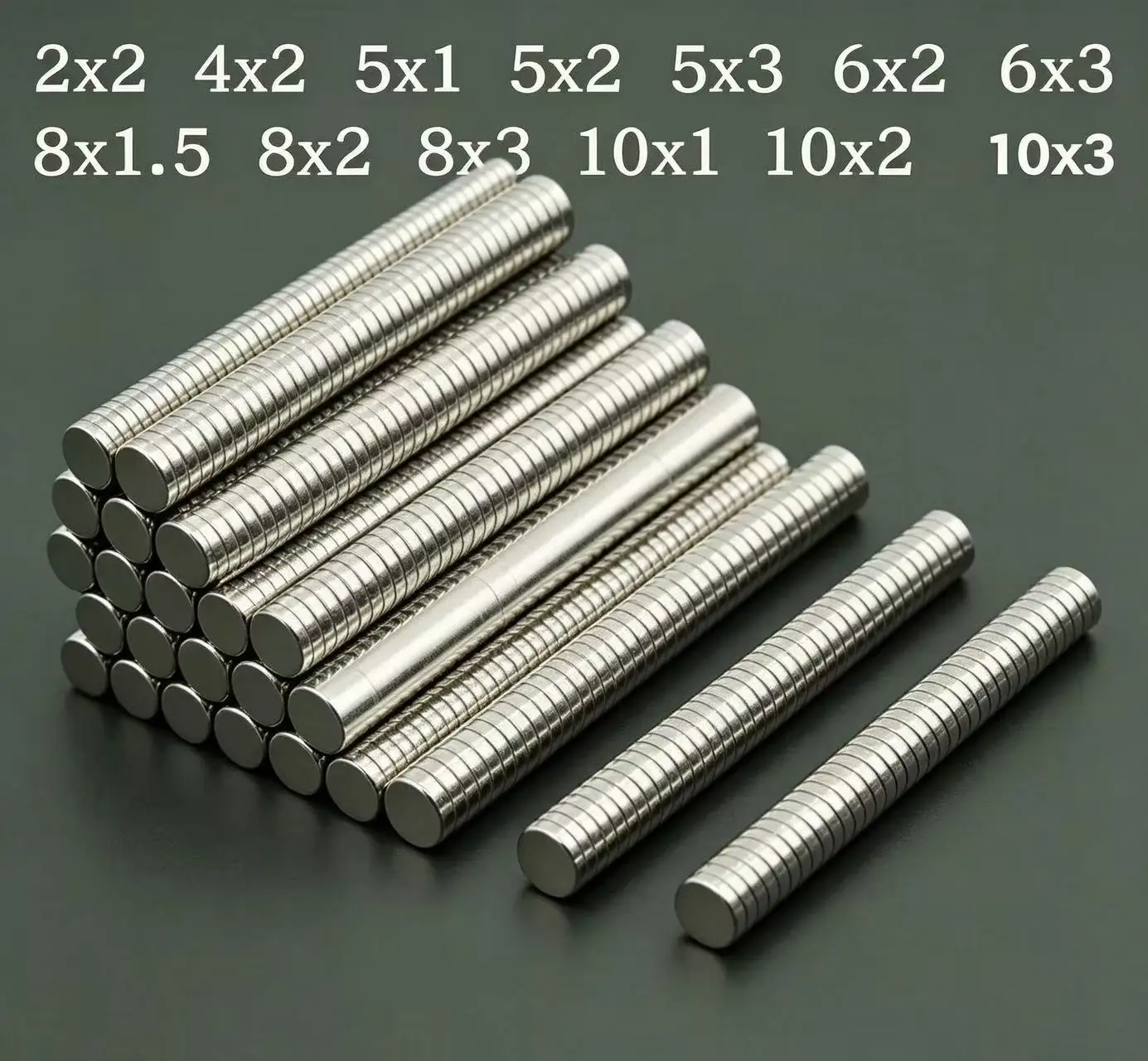 Round Sheet Magnets N35 Neodymium Rare Earth Micro NdFeB Super Strong circle Powerful Magnet 2x2/4x2/5x1/6x2/8