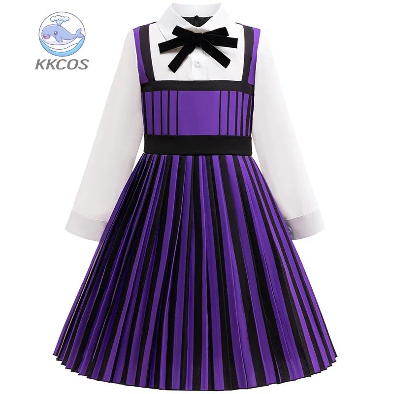 Girl Dress 2Pcs Wednesday Enid Sinclair‌ Cosplay Costume Birthday Party Performance Costume Halloween Carnival Kids Dress Up