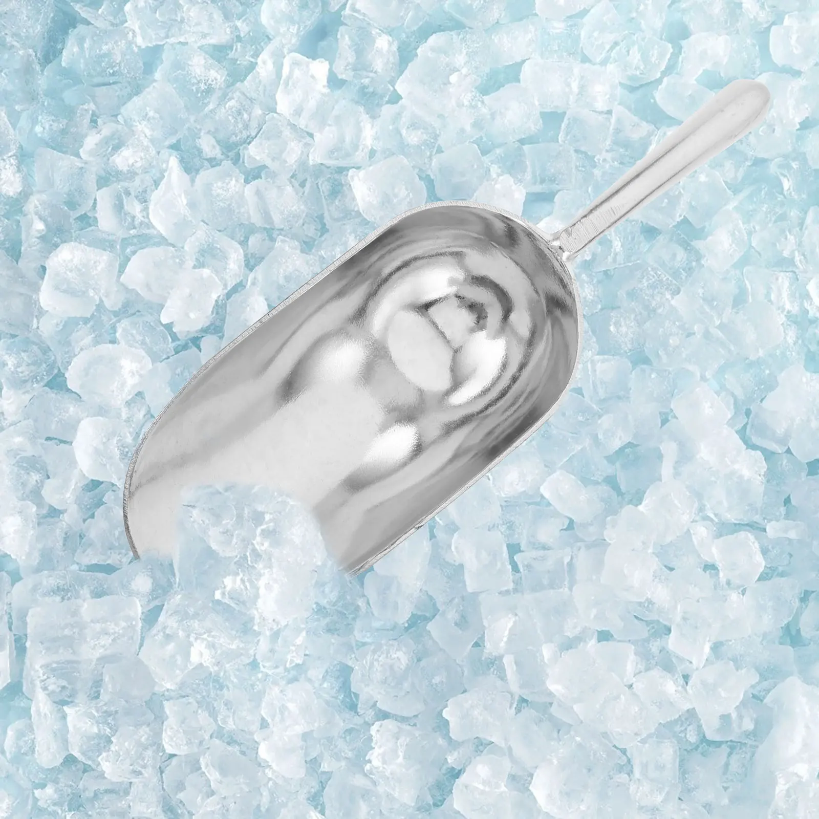 

2pcs Scoop For Freezer Aluminium Alloy Ergonomic Handle Sturdy Thickened Structure Cold Resistant Efficient Ice Handling Easy To