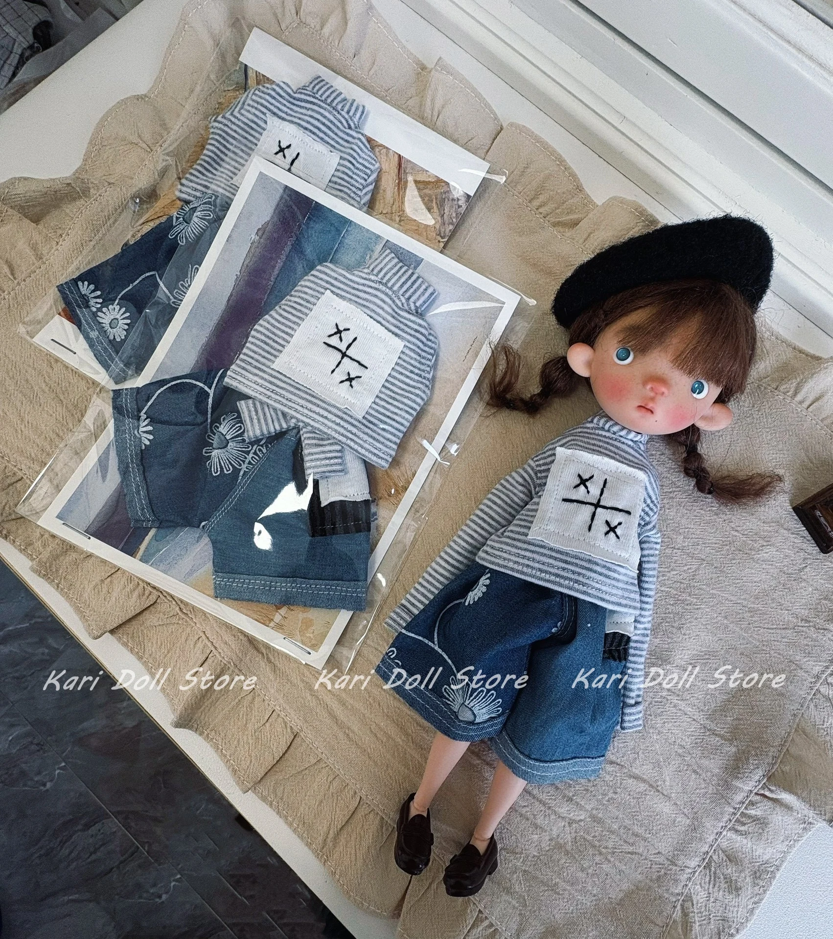 

Kari Doll Clothes and skirts 2026 Knit Sweater and Denim Set for Landazz Landoudou Doll