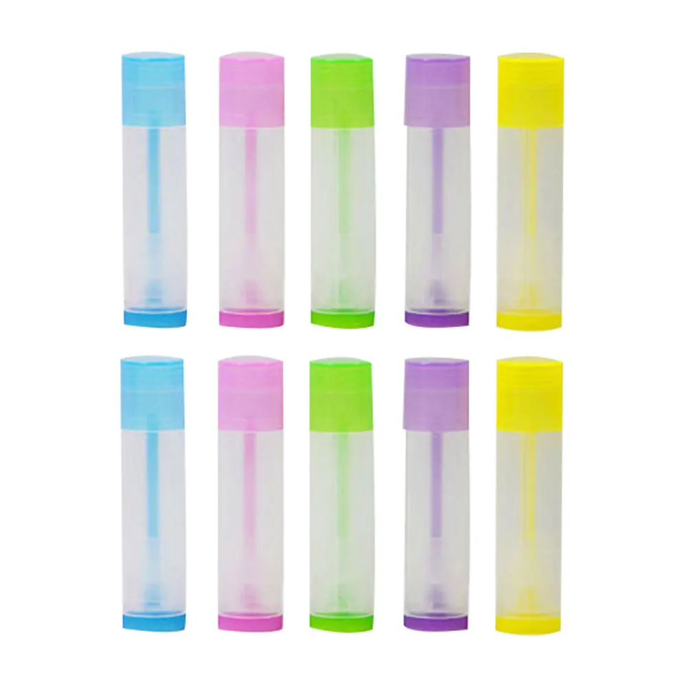 100Pcs Clear Lipstick Tube Empty Container Set for DIY Lip Balm Lotion Stick Healing Salve Refillable Tool