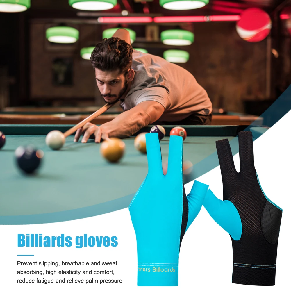 1pc Snooker Sport Glove Breathable Open Finger Snooker Billiards Gloves Antiskid Smooth Soft Portable Reusable Amateur Training