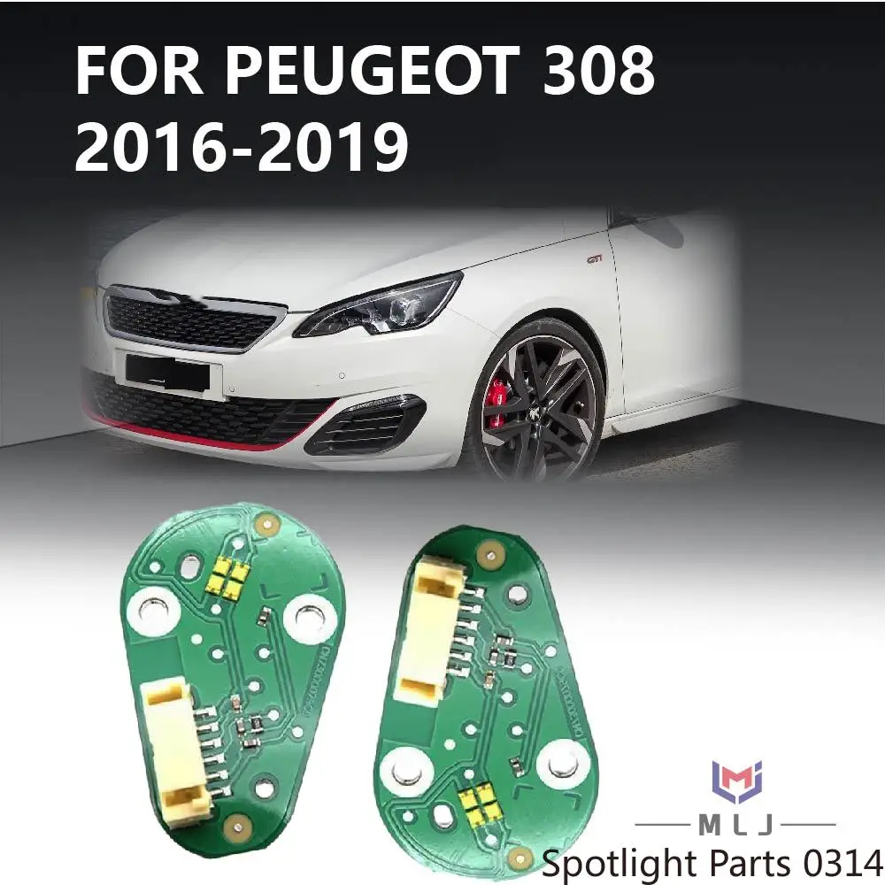 

For Peugeot 308 2016-2019 Headlight DRL Ballast Chip White Light Daytime Running Light Angel Eyes Circuit Board Car Accessories