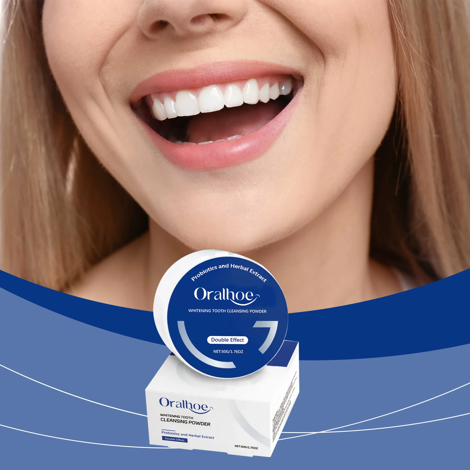 Probiotic Brightening Tooth Powder Remove Tooth Stains Relieve Gum Discomfort Reduce Dental Plaque Fresh Breath Oral Care Powder