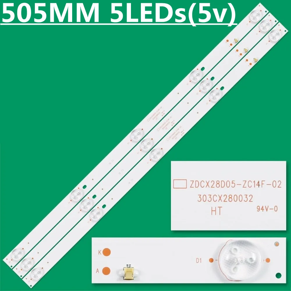

Лента светодиодной подсветки 506 мм для ZDCX28D05-ZC14F-02 303CX280032 LEDV-28E33D