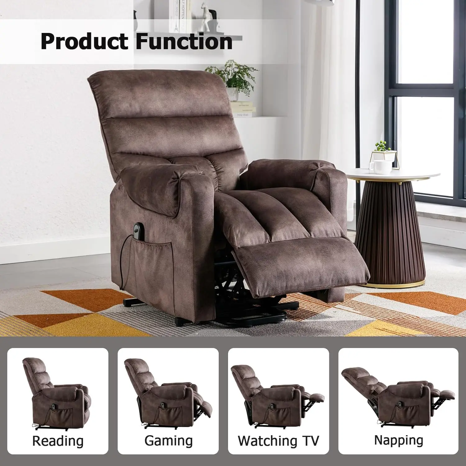 أريكة كرسي رفع كهربائي مع تدليك وحرارة لرفع الكراسي الكهربائية لكبار السن #6