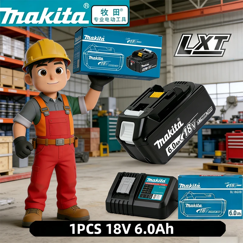 

original Makita battery,18V 6.0Ah rechargeable battery,replacing Makita BL1830BL1840BL1850BL1860B, power tool batter