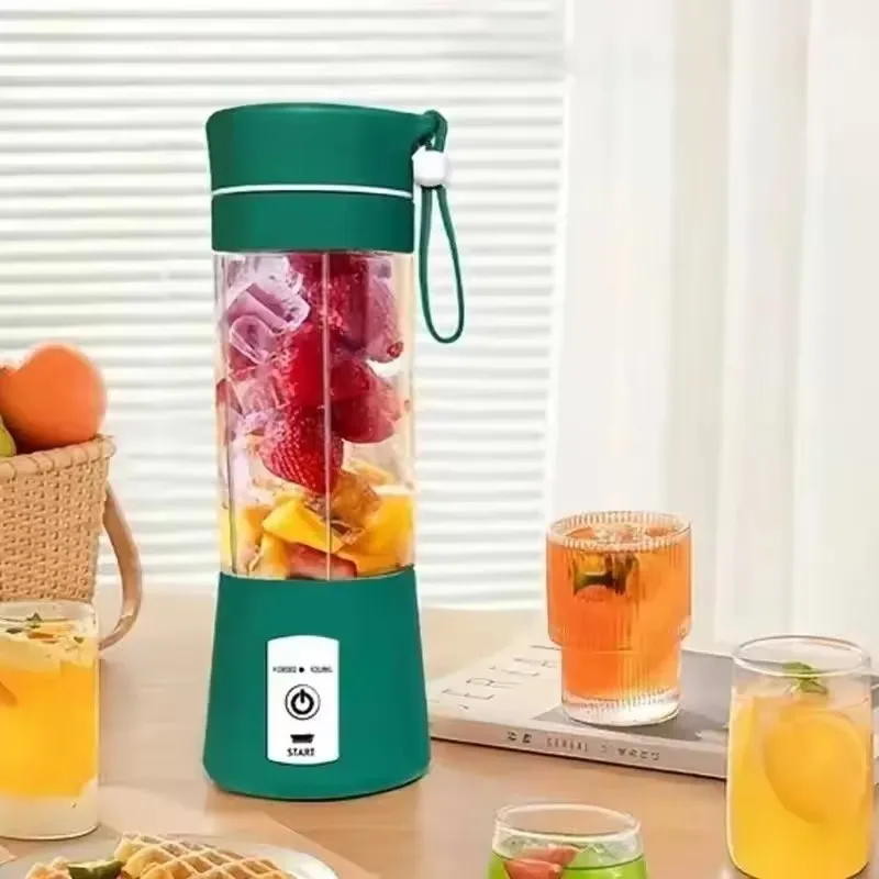 1pc 6 Blades USB Portable Juicer Maker, Juicer Fruit Juice Cup Automatic Small Electric Juicer Smoothie Blender