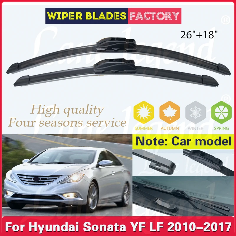 

Car Wiper For Hyundai Sonata YF LF 2010 - 2017 Front Wiper Blades Soft Rubber Windscreen Auto Windshield 26"+18" Car Accessories