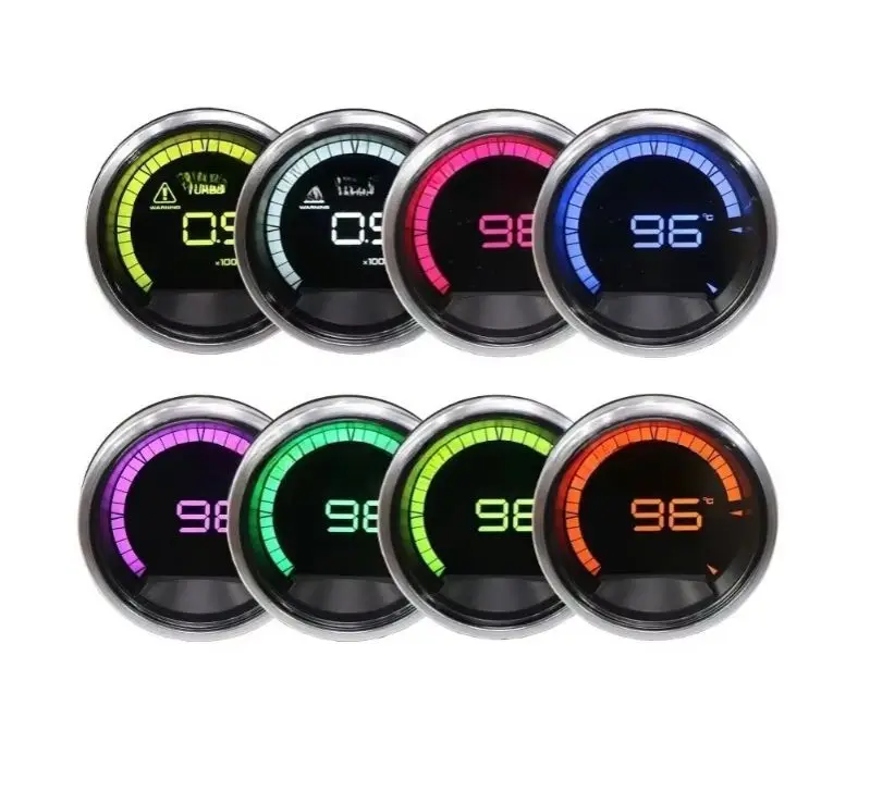 Automobile Modified General Instrument A2 Colorful Turbine Water Temperature Oil Pressure Voltage Speed Oil Temperature Meter