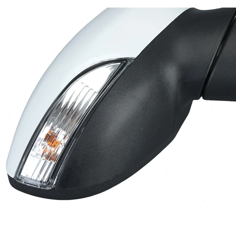 6 Wires Side Door Mirror Assembly for Fiesta MK7 2013 2014 2015 2016 2017 White Heated 10 Hole Jack Wing Mirror Accessories