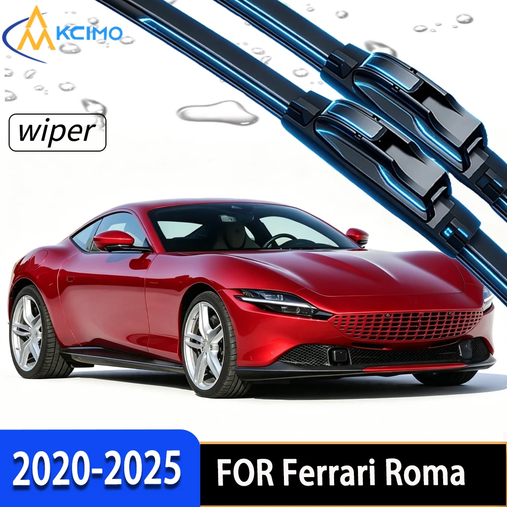 

For Ferrari Roma F169 2020-2025 2Pcs Front Windshield Wiper Blades, Durable Rubber Wipers to Ensure Clear Driving Sight