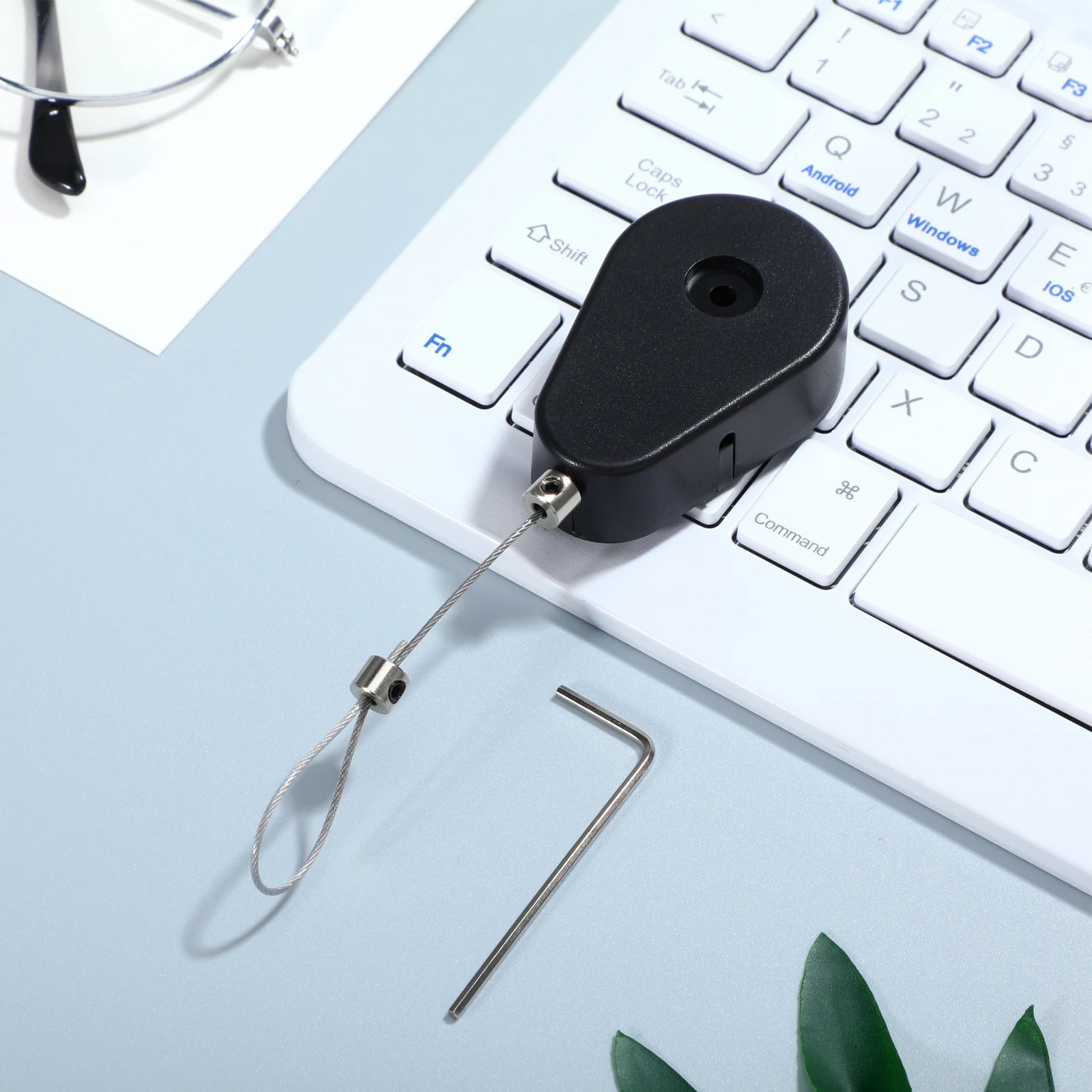 Retractable Cable Tether Lock Automatic Retractable Anti Lost Steel Wire Rope Security Wire Box Remote Leash