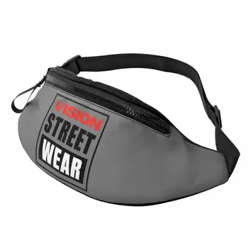 Riñonera personalizada Vision Street Wear para hombres y mujeres, riñonera cruzada a la moda, bolsa de viaje para senderismo, bolsa para dinero para teléfono