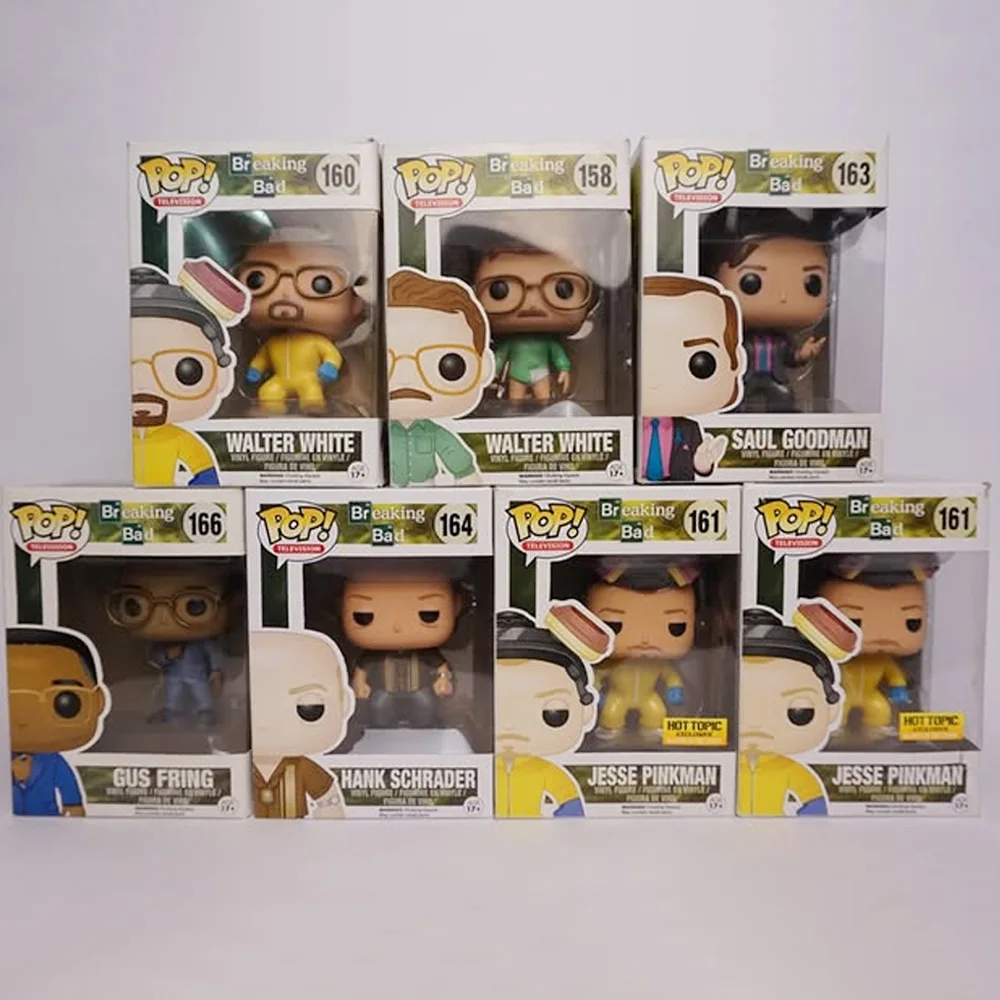 Funko Pop TV Breaking Bad Walter Blanco 158 160 Saúl Goodman # 163 Heisenberg JESSE Pinkman Mike Gus Fring figuras de acción de juguete