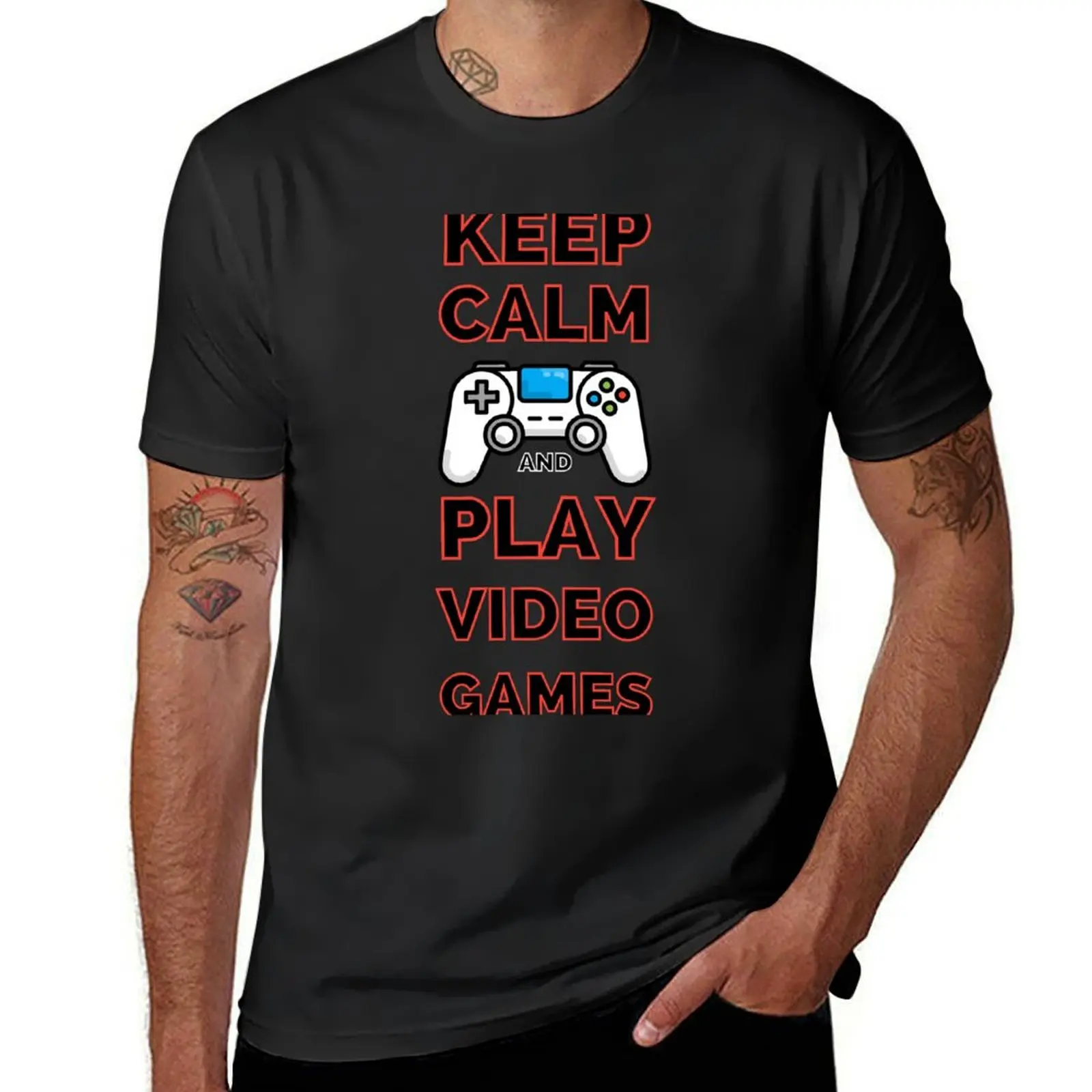 Keep Calm And Play Video Games T-Shirt summer tops cute tops vintage boys whites funny t shirts for men