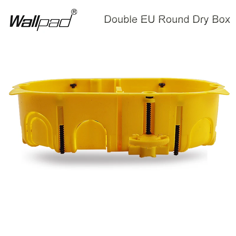 Double EU DryWall Box For Gypsum Board Drywall Plasterboad Concrete Wall 2 Gang EU Switch Socket Cassette Electrical Wiring Box