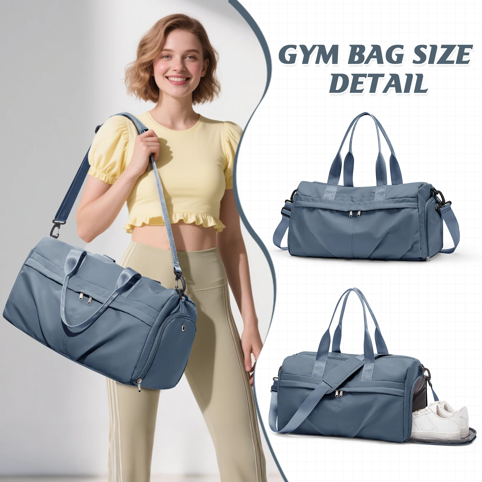 

Ручная кладь, дорожная сумка, спортивная сумка, большая вместительная прочная нейлоновая сумка с несколькими отделениями, спортивная сумка для фитнеса для мужчин и женщин