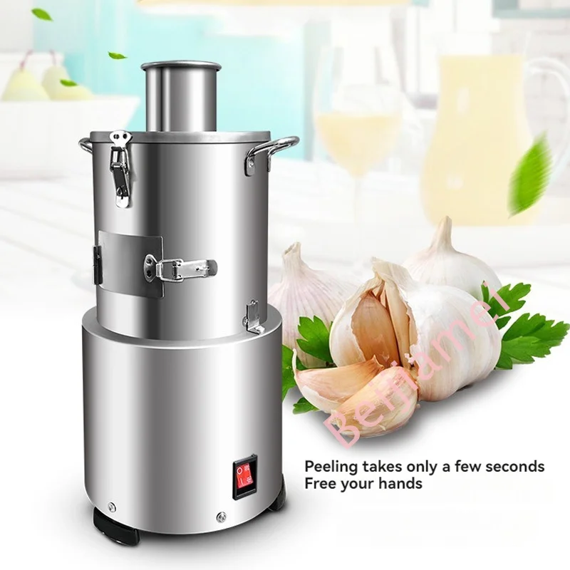 Mesin Pengupas Bawang Putih Elektrik Pengolah Makanan Rumah Tangga Otomatis Baja Tahan Karat Komersial 110/220V