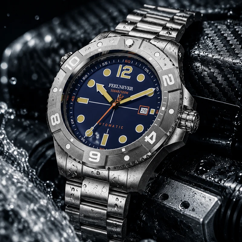 FEELNEVER Automatic Mechanical Watch For Men Sapphire 316L Stainless Steel Diving Watch Men Strong Luminous Business Wristwatch