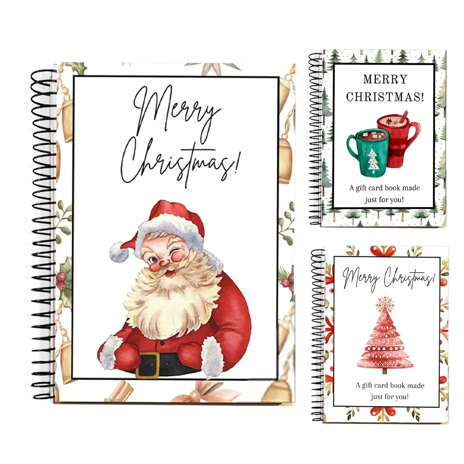 Weihnachts-Geschenkkartenbuch, Spiralbindung, Weihnachts-Geschenkkartenbuch, Festliche Weihnachtsgeschenke für Teenager, Organizer für Grußkarten – Detail 1